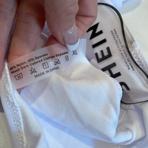 NWT cut out swimsuit XL M S white sexy monokini mesh high leg cage cut out mesh - Picture 5 of 8